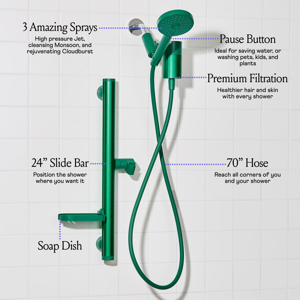 Filtered Shower Kit - Green