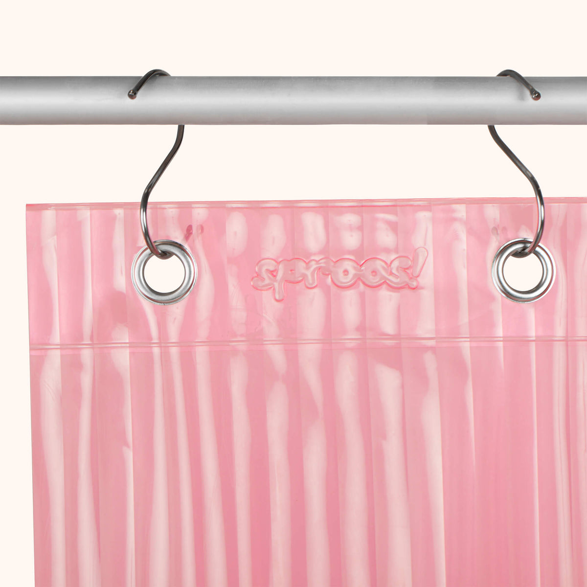 Pink Fluted Shower Curtain
