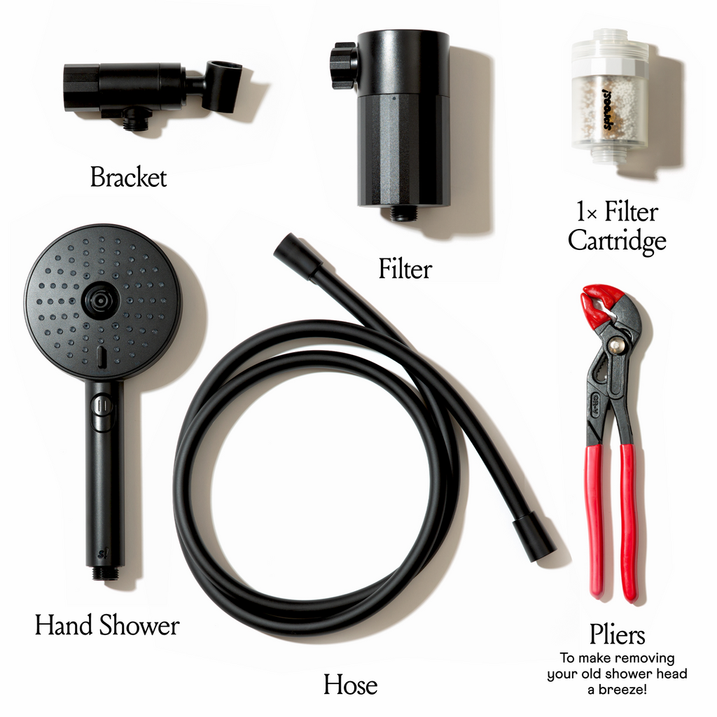 Black Filtered Hand Shower