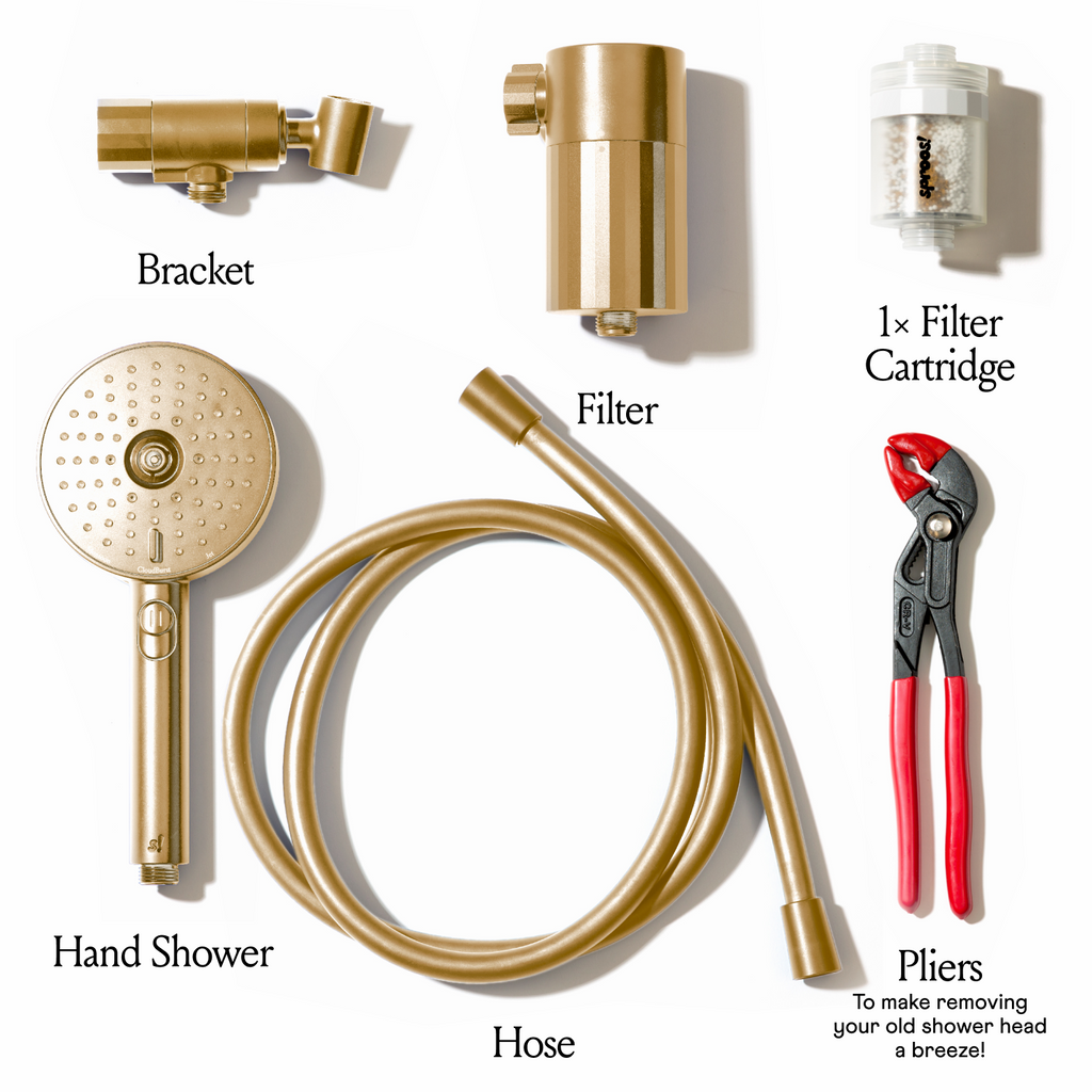 Golden Hour Filtered Hand Shower