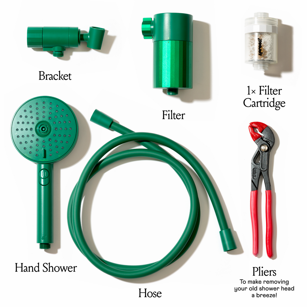 Green Filtered Hand Shower