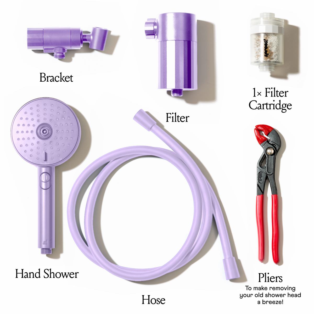 Lilac Filtered Hand Shower