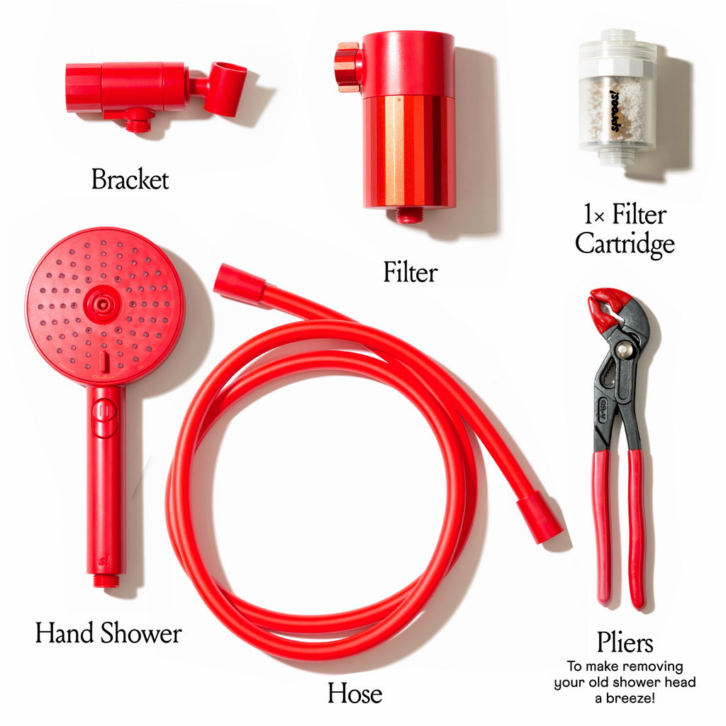 Red Filtered Hand Shower