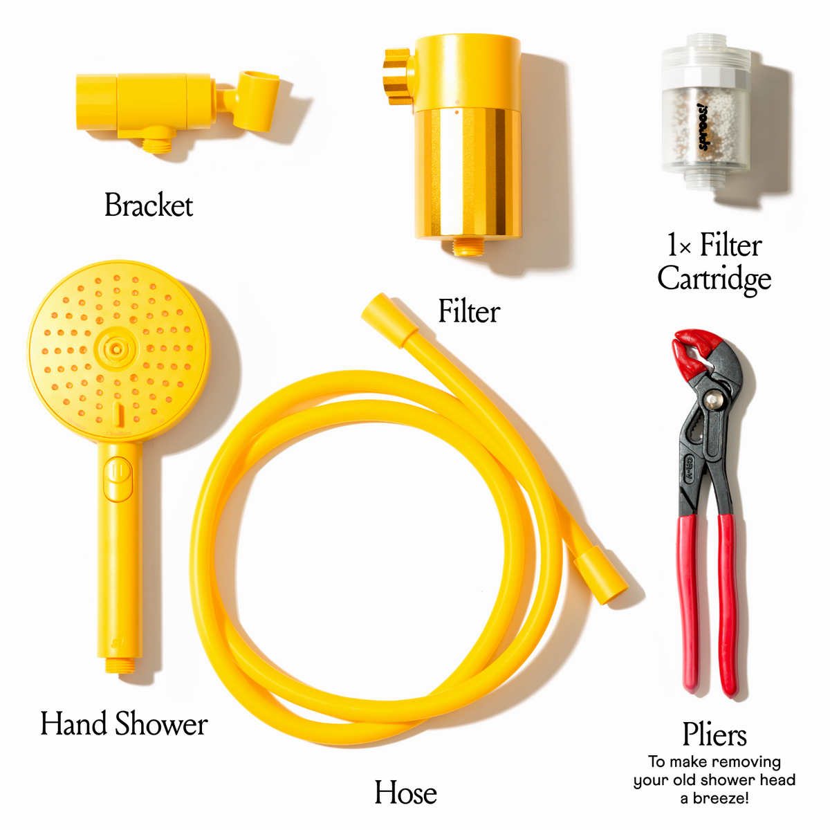 Yellow Filtered Hand Shower