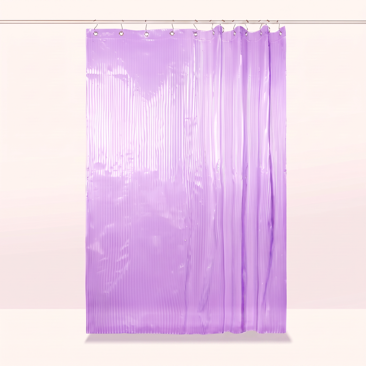 Lilac Fluted Shower Curtain