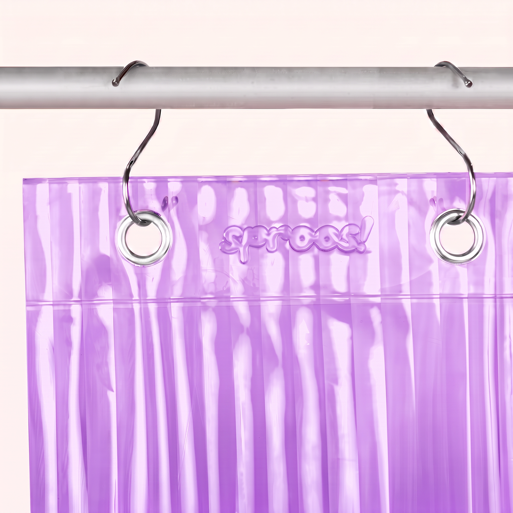 Lilac Fluted Shower Curtain