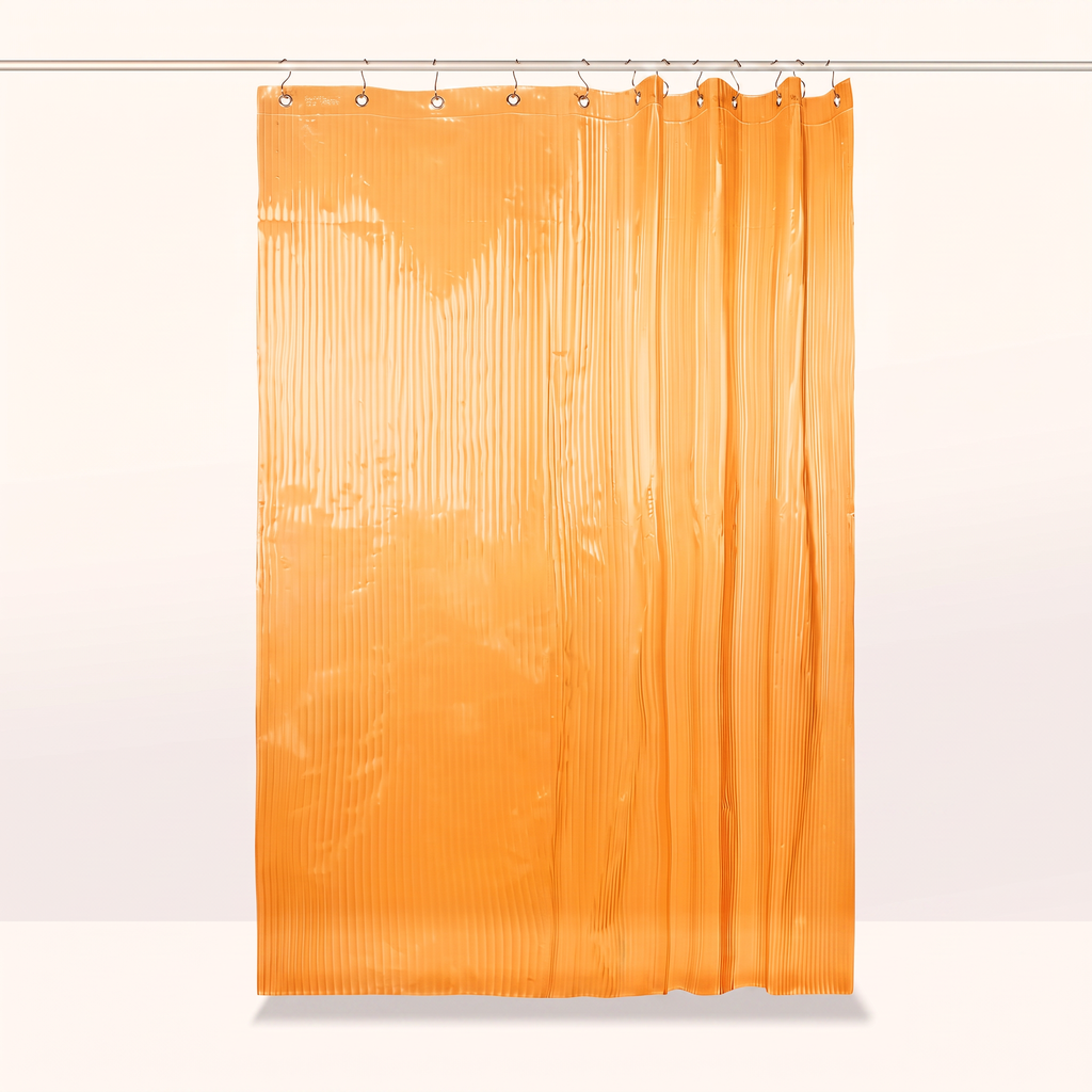 Vitamin C Fluted Shower Curtain
