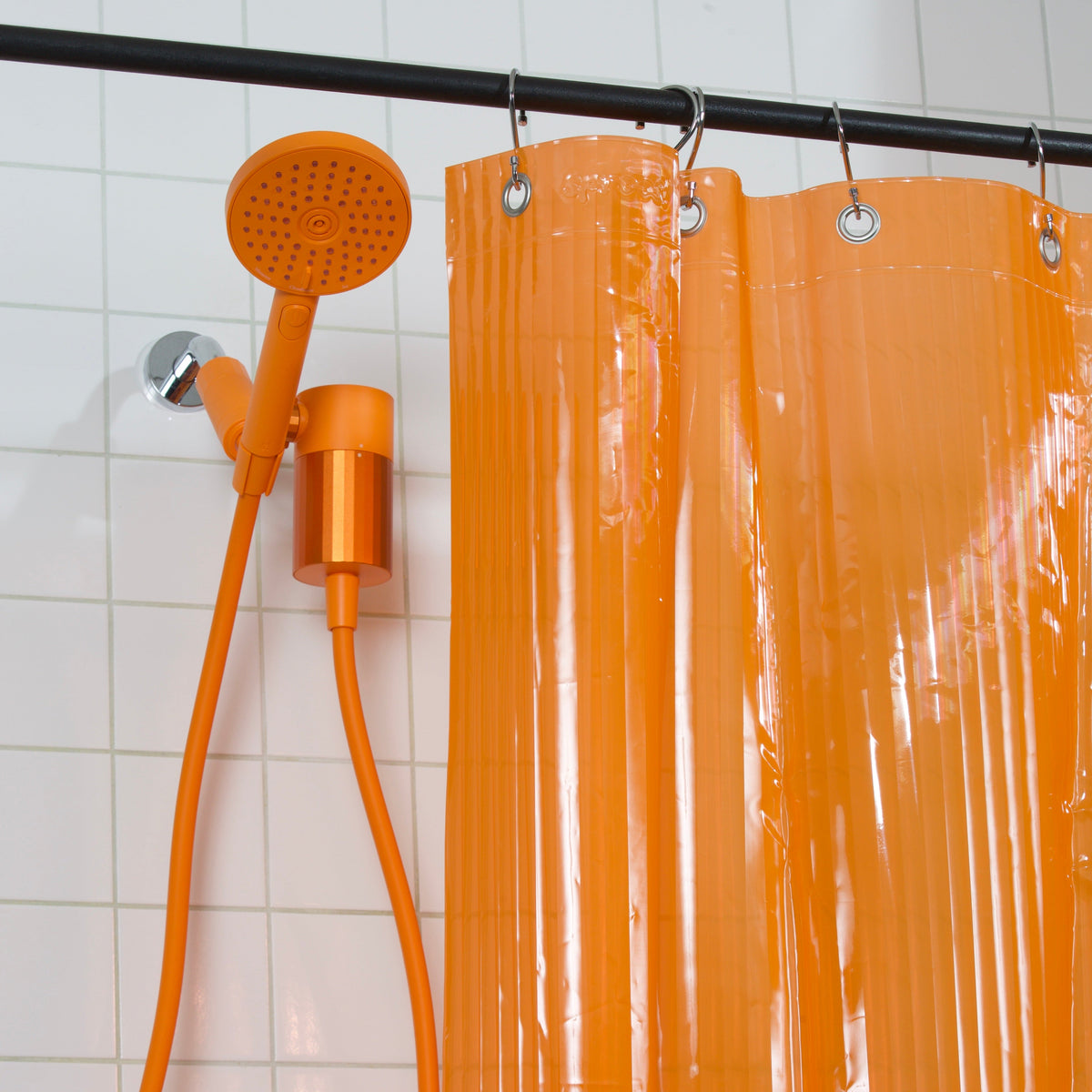 Vitamin C Fluted Shower Curtain