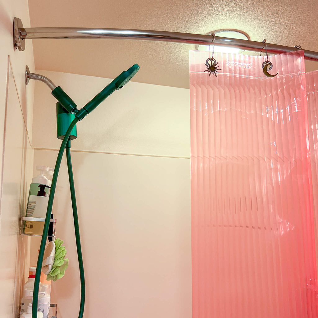 Pink Fluted Shower Curtain